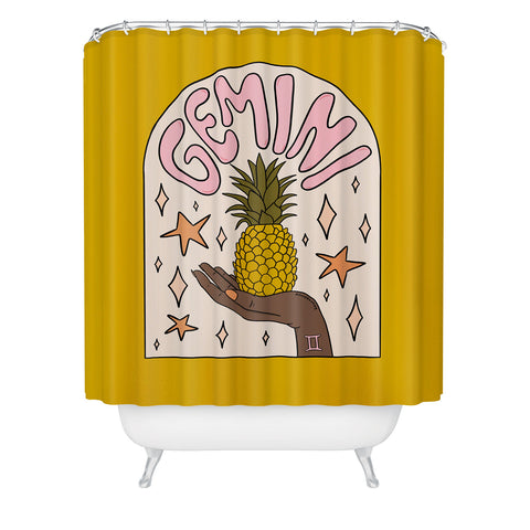 Doodle By Meg Gemini Pineapple Shower Curtain