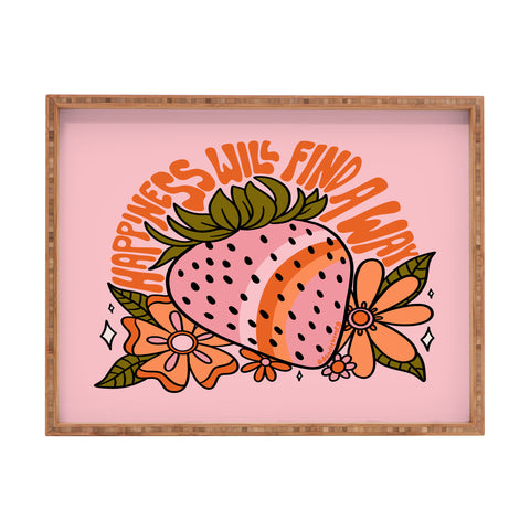 Doodle By Meg Happiness Will Find A Way Rectangular Tray