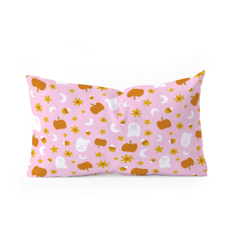 Doodle By Meg Is It Fall Yet in Pink Oblong Throw Pillow