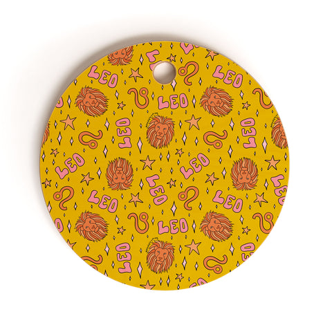 Doodle By Meg Leo Print Cutting Board Round
