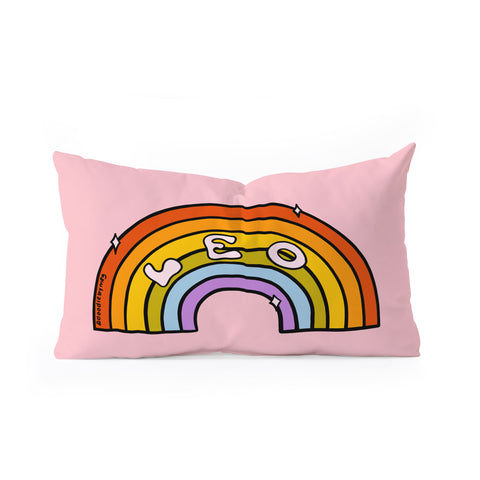 Doodle By Meg Leo Rainbow Oblong Throw Pillow