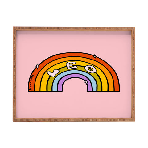 Doodle By Meg Leo Rainbow Rectangular Tray