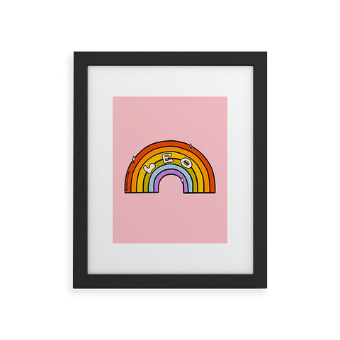 Doodle By Meg Leo Rainbow Framed Art Print