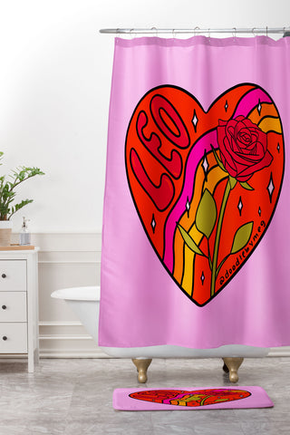 Doodle By Meg Leo Valentine Shower Curtain And Mat