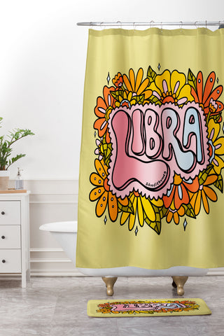 Doodle By Meg Libra Flowers Shower Curtain And Mat