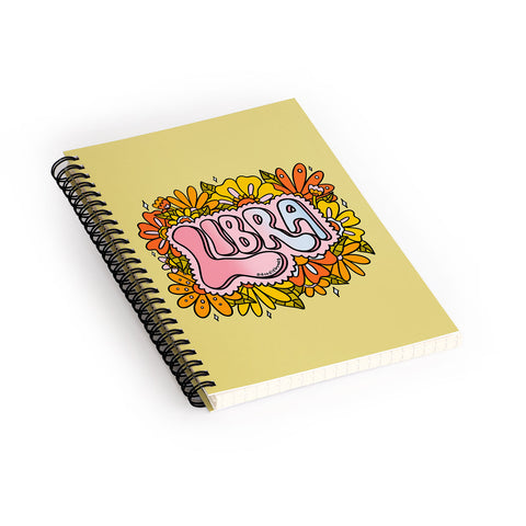 Doodle By Meg Libra Flowers Spiral Notebook