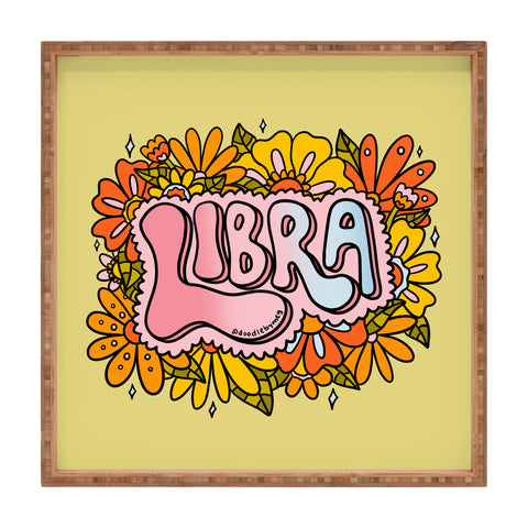 Doodle By Meg Libra Flowers Square Tray