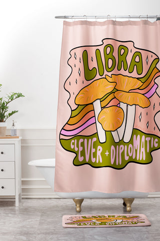 Doodle By Meg Libra Mushroom Shower Curtain And Mat