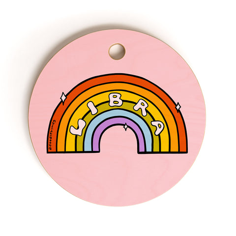 Doodle By Meg Libra Rainbow Cutting Board Round