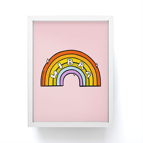 Doodle By Meg Libra Rainbow Framed Mini Art Print