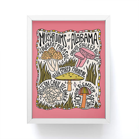 Doodle By Meg Mushrooms of Alabama Framed Mini Art Print