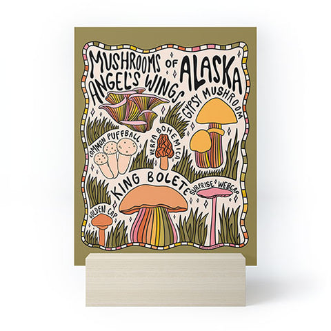 Doodle By Meg Mushrooms of Alaska Mini Art Print