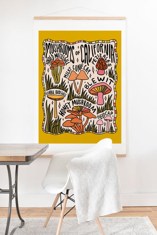 Doodle By Meg Mushrooms of California Art Print And Hanger