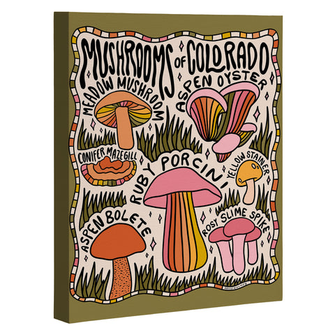 Doodle By Meg Mushrooms of Colorado Art Canvas