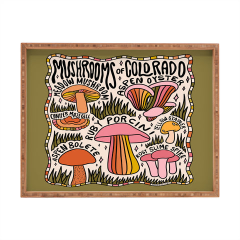 Doodle By Meg Mushrooms of Colorado Rectangular Tray