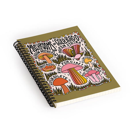 Doodle By Meg Mushrooms of Colorado Spiral Notebook