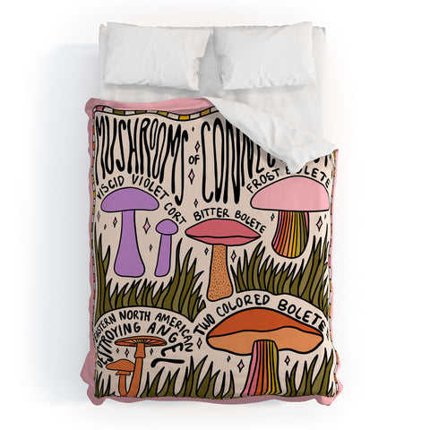 Doodle By Meg Mushrooms of Connecticut Duvet Cover