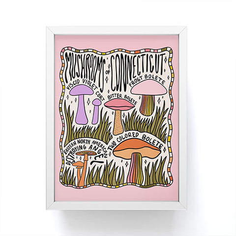 Doodle By Meg Mushrooms of Connecticut Framed Mini Art Print