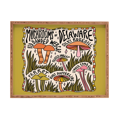 Doodle By Meg Mushrooms of Delaware Rectangular Tray