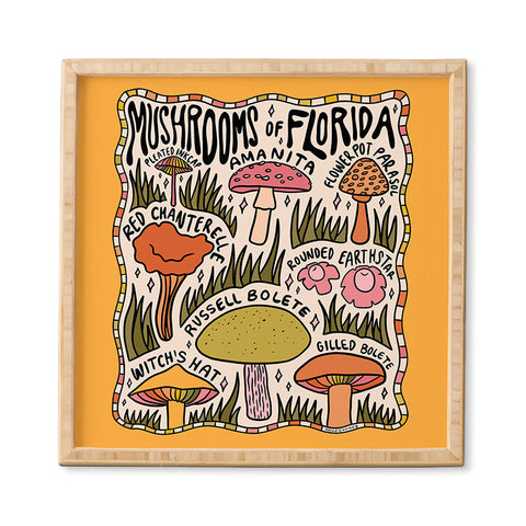 Doodle By Meg Mushrooms of Florida Framed Wall Art