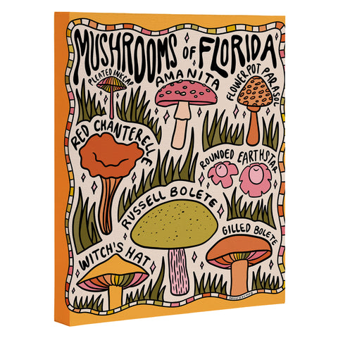 Doodle By Meg Mushrooms of Florida Art Canvas