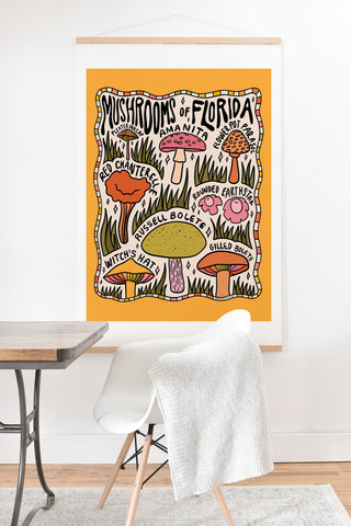Doodle By Meg Mushrooms of Florida Art Print And Hanger