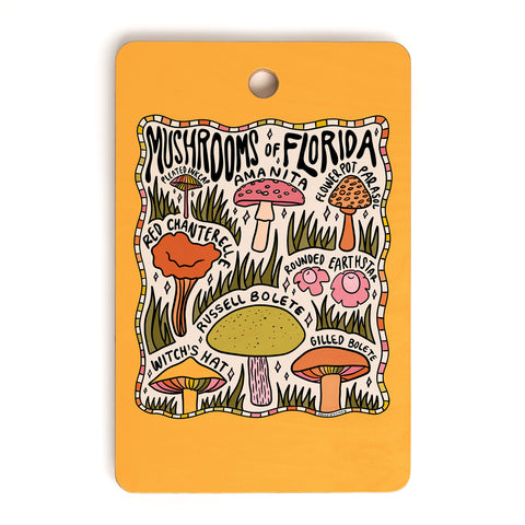 Doodle By Meg Mushrooms of Florida Cutting Board Rectangle