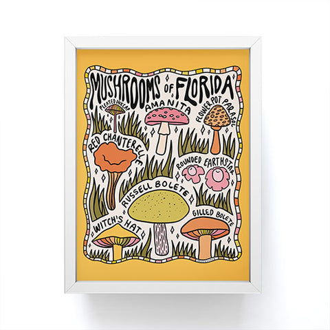 Doodle By Meg Mushrooms of Florida Framed Mini Art Print
