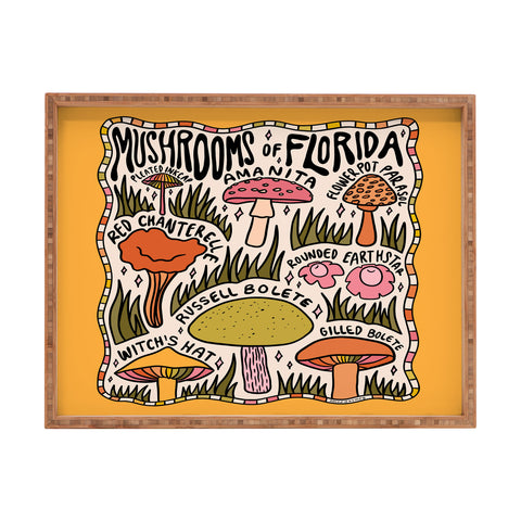 Doodle By Meg Mushrooms of Florida Rectangular Tray
