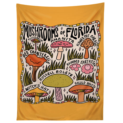 Doodle By Meg Mushrooms of Florida Tapestry