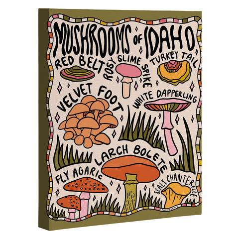 Doodle By Meg Mushrooms of Idaho Art Canvas