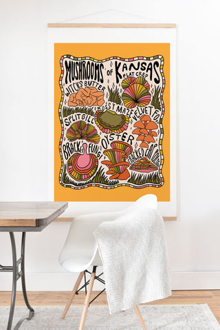 Doodle By Meg Mushrooms of Kansas Art Print And Hanger