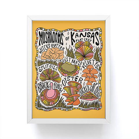 Doodle By Meg Mushrooms of Kansas Framed Mini Art Print