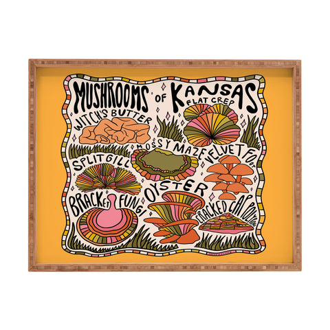 Doodle By Meg Mushrooms of Kansas Rectangular Tray