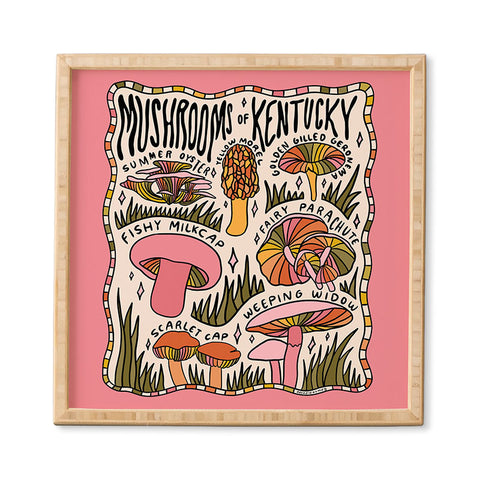 Doodle By Meg Mushrooms of Kentucky Framed Wall Art