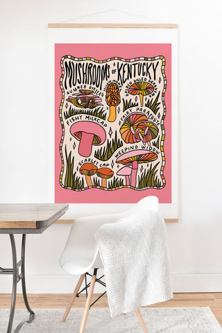 Doodle By Meg Mushrooms of Kentucky Art Print And Hanger