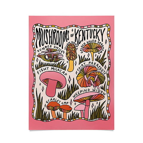 Doodle By Meg Mushrooms of Kentucky Poster