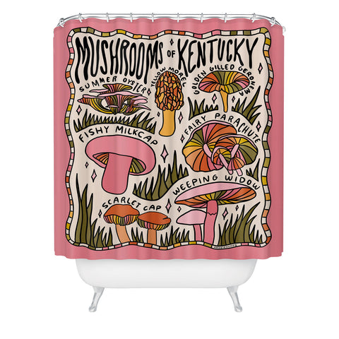 Doodle By Meg Mushrooms of Kentucky Shower Curtain