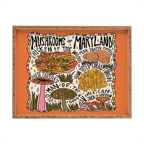 Doodle By Meg Mushrooms of Maryland Rectangular Tray