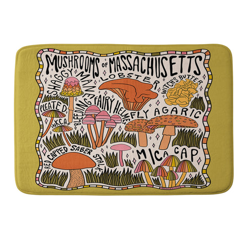Doodle By Meg Mushrooms of Massachusetts Memory Foam Bath Mat