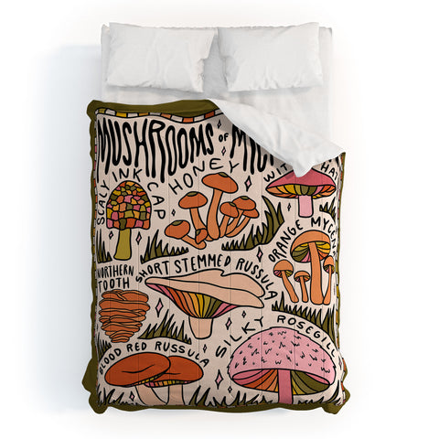 Doodle By Meg Mushrooms of Michigan Comforter