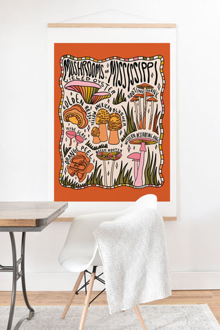 Doodle By Meg Mushrooms of Mississippi Art Print And Hanger