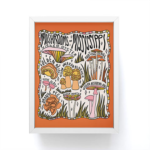 Doodle By Meg Mushrooms of Mississippi Framed Mini Art Print