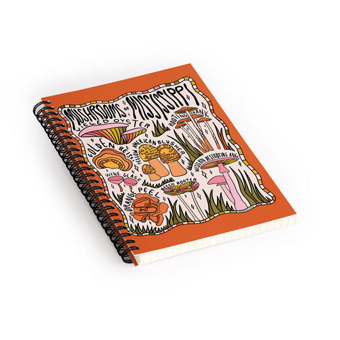 Doodle By Meg Mushrooms of Mississippi Spiral Notebook