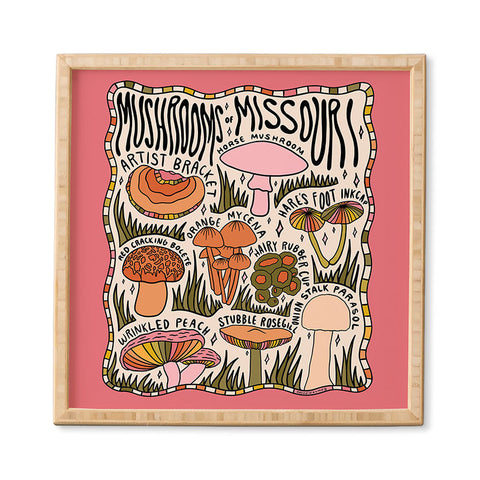 Doodle By Meg Mushrooms of Missouri Framed Wall Art