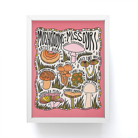 Doodle By Meg Mushrooms of Missouri Framed Mini Art Print