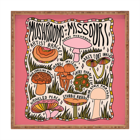 Doodle By Meg Mushrooms of Missouri Square Tray