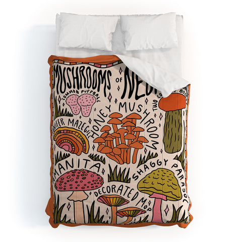 Doodle By Meg Mushrooms of Nebraska Comforter