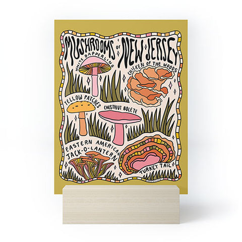 Doodle By Meg Mushrooms of New Jersey Mini Art Print