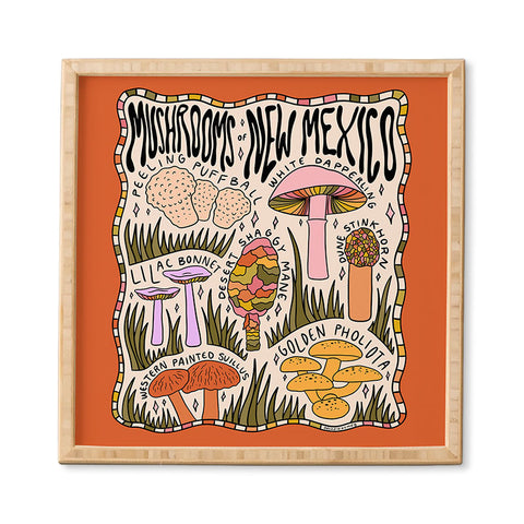Doodle By Meg Mushrooms of New Mexico Framed Wall Art